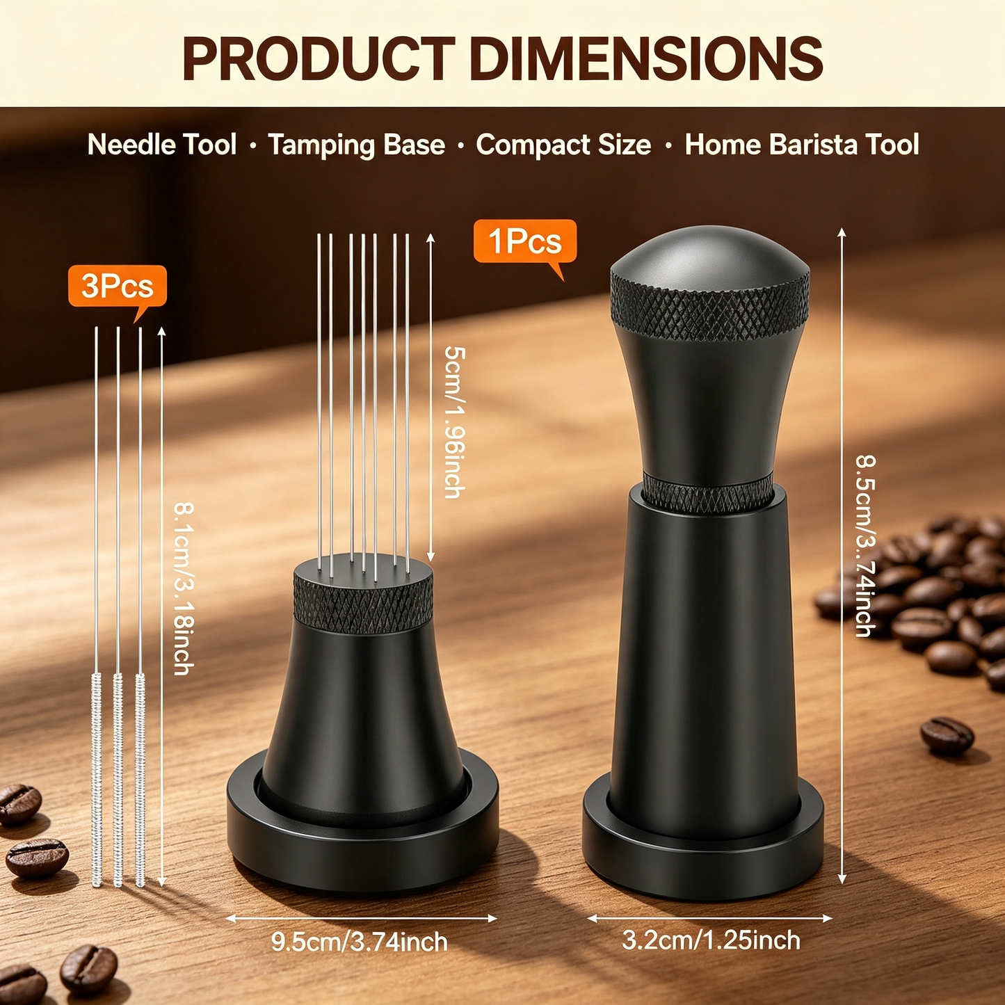 Coffee Distributor and Tamper Set