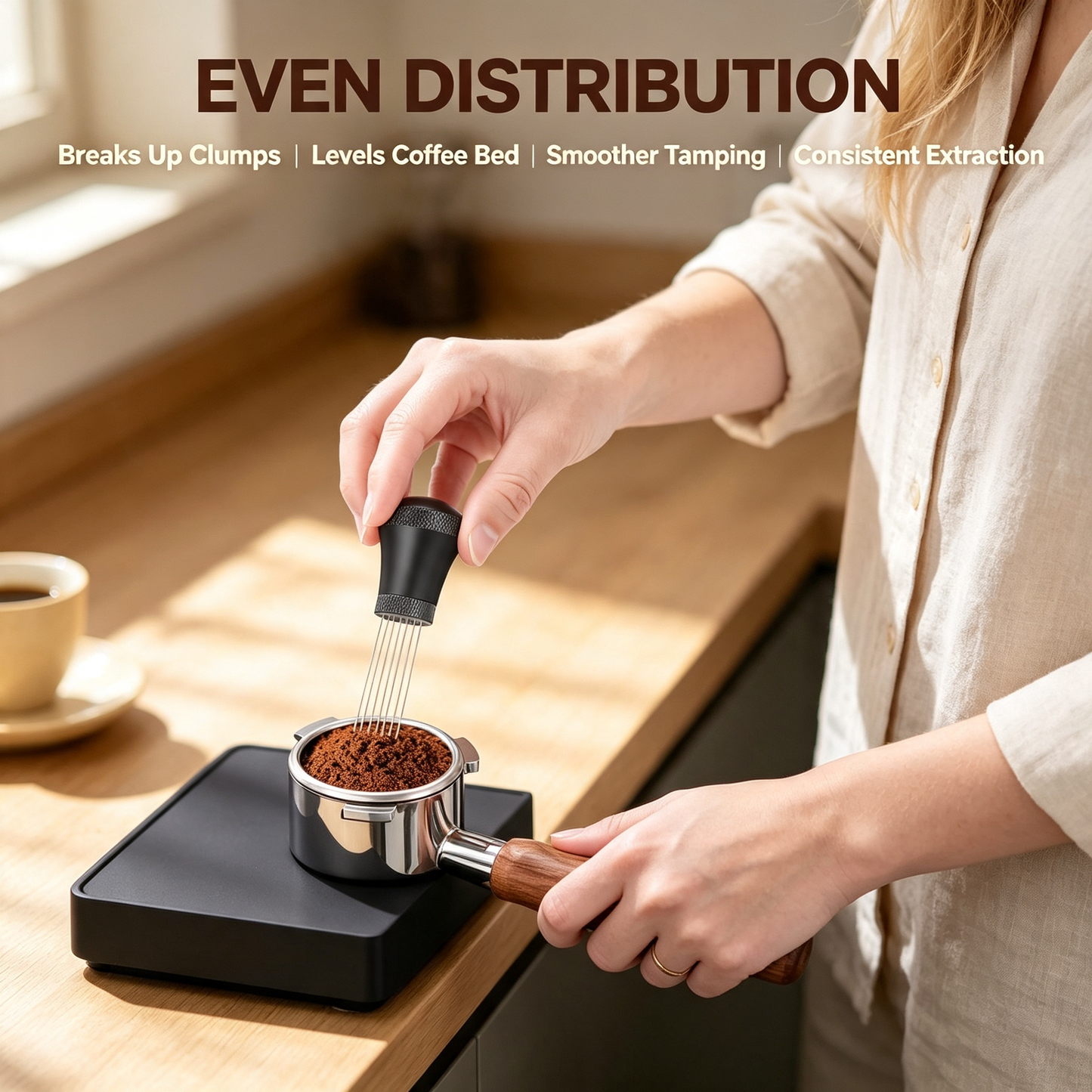 Coffee Distributor and Tamper Set